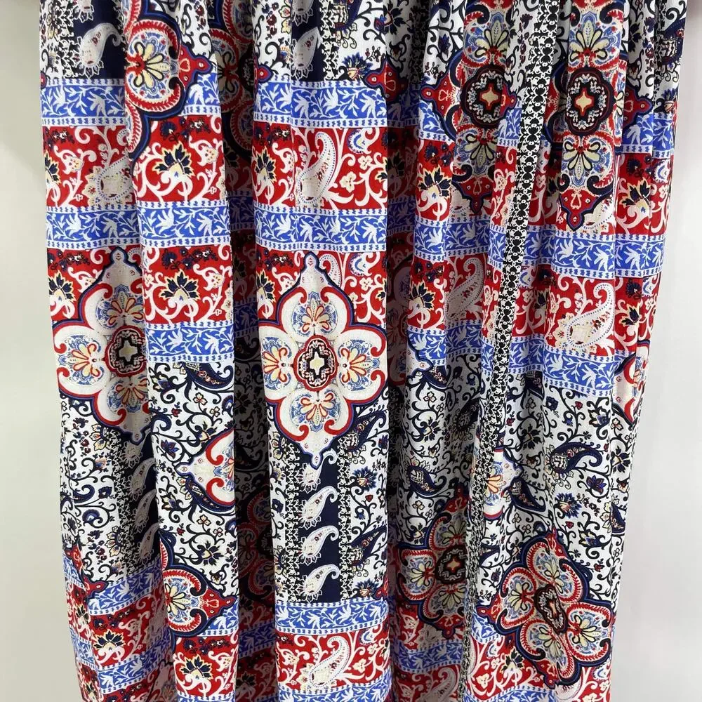 L'Agence Teresa Boho Babushka Floral Paisley Print Maxi Dress XS
